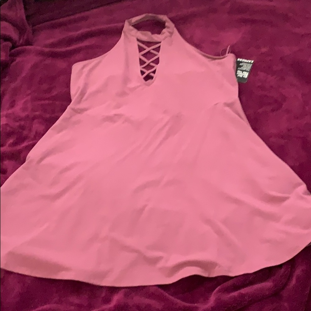 ||Express||  New High neck skater dress